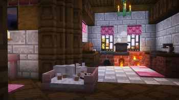 A detailed cottage beside a field in Cottage World